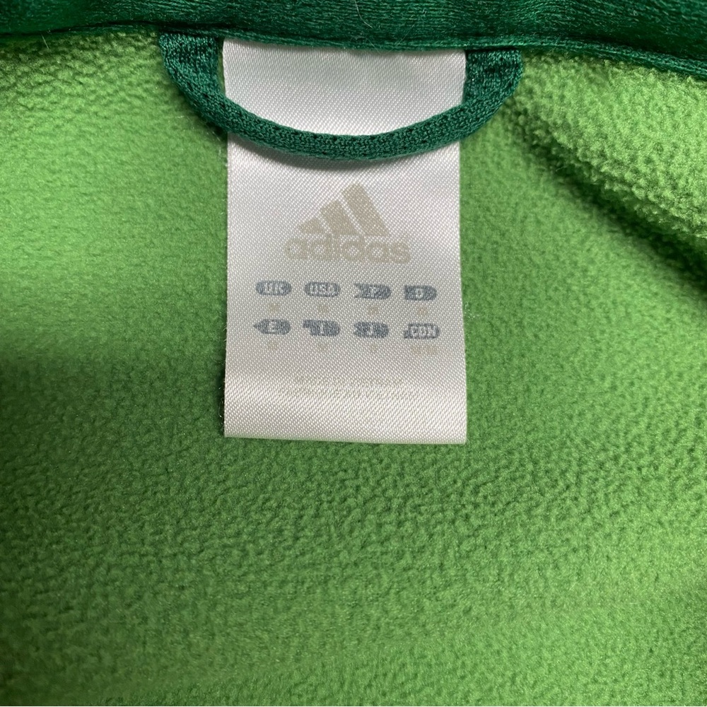 Vintage Y2K Adidas Medium Green & White Zip Up Climawarm Soccer Track Jacket - Picture 12 of 14